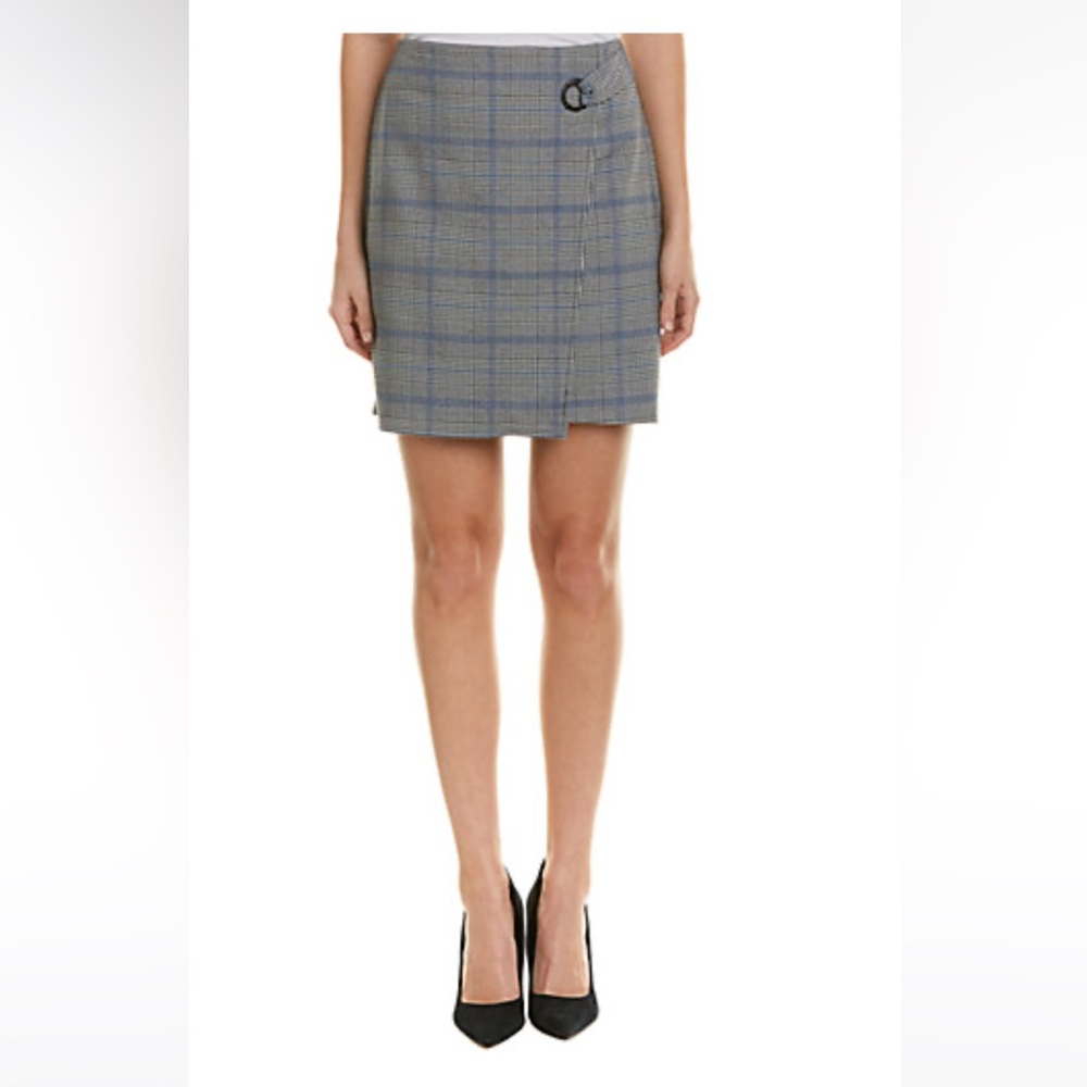 NWT Vince Camuto Grey Plaid Mini Skirt Size 2